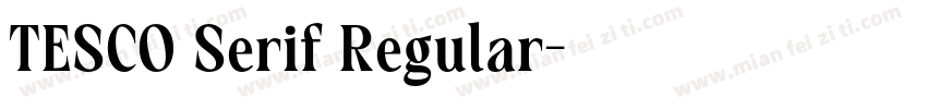 TESCO Serif◆Regular字体转换